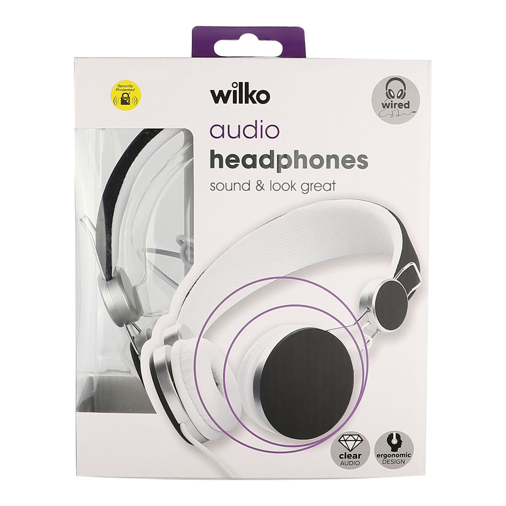 Wilko Black Headphones Image 1