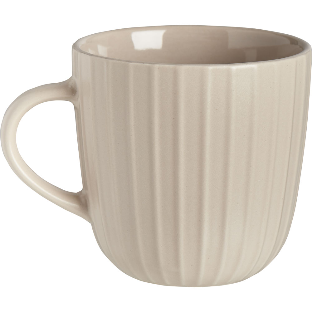 Wilko Cream Ribbed Mug Image 4