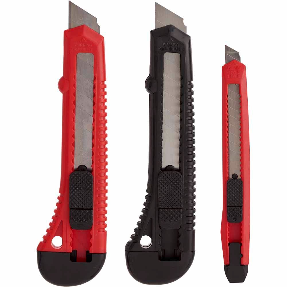 Wilko Snap-Off Knife 3pcs steel + plastic