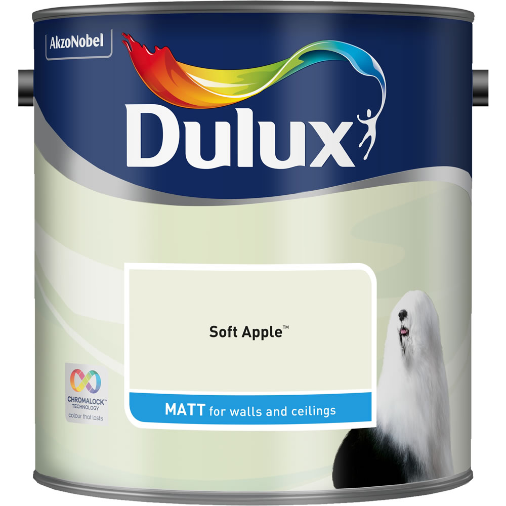 Dulux Soft Apple Matt Emulsion Paint 2.5L Image 1