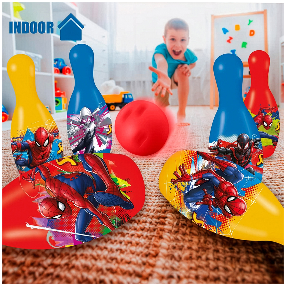 Mondo Kids Marvel Spider-Man Indoor and Outdoor Bowling Game Set Image 4