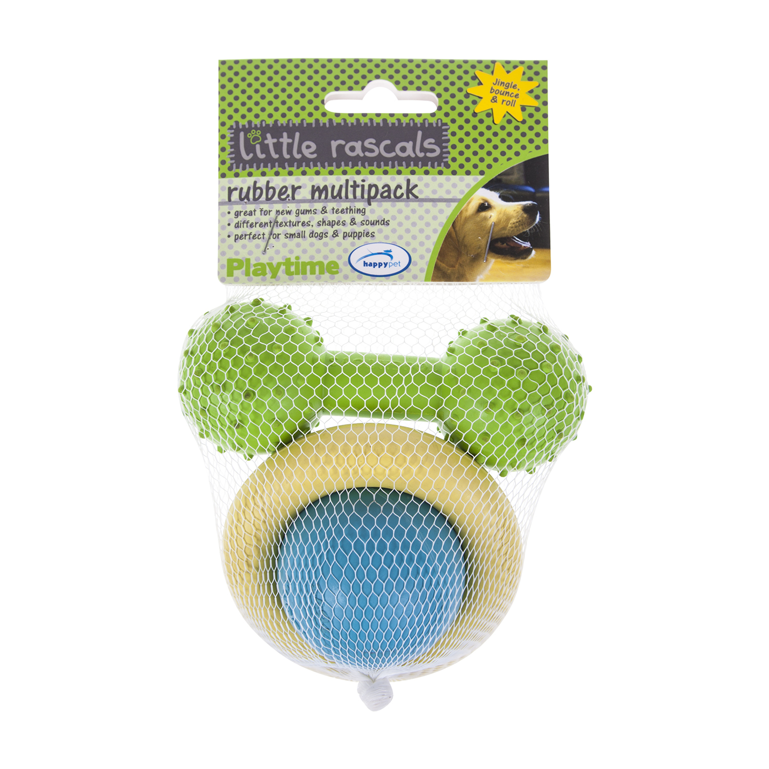 Little Rascals Rubber Multi Pack Dog Toys Image 1