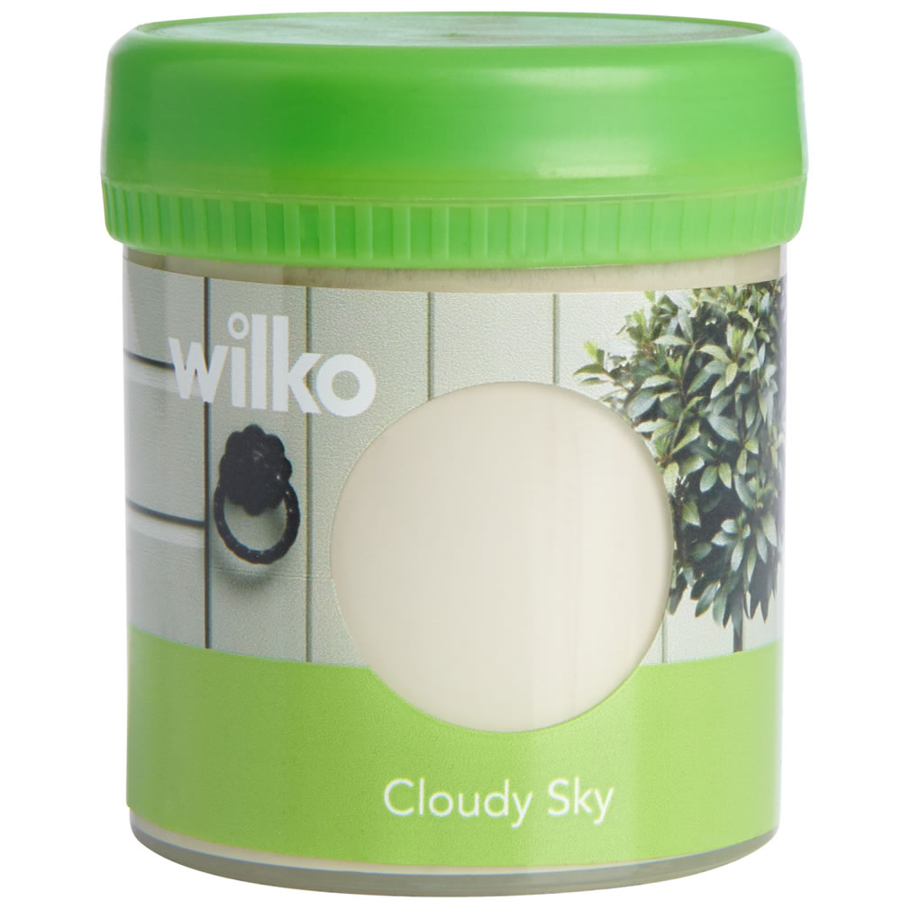 Wilko Garden Colour Silver Cloud Exterior Paint Tester Wilko Garden Colour Silver Cloud Exterior Paint Tester