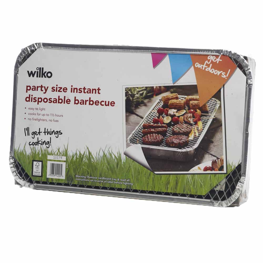 Wilko Party Size Disposable BBQ Image