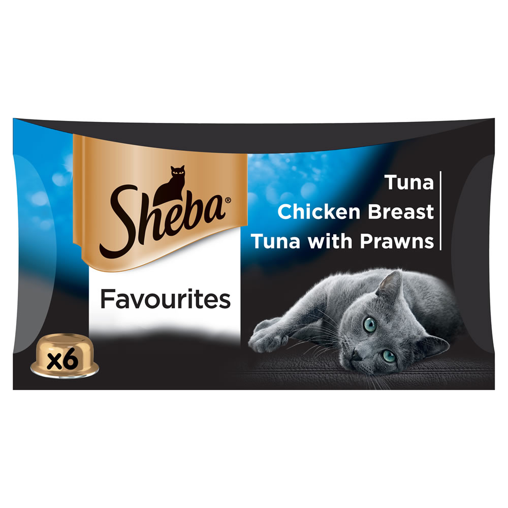 Sheba Dome Cat Food Favourites Collection in Gravy 6 x 80g Image 1