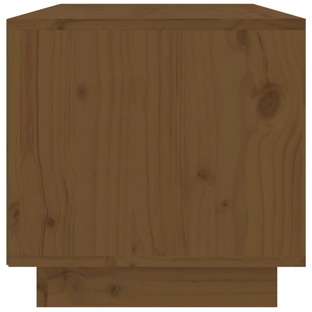 vidaXL Single Open Shelf Honey Brown TV Cabinet Image 3