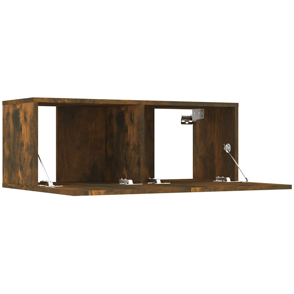 vidaXL 2 Flap Door Smoked Oak TV Cabinet Set of 2 Image 7