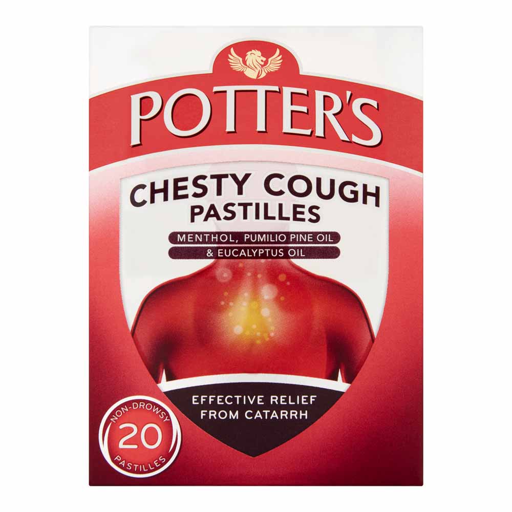 Potters Chesty Cough Pastilles 20 pack  - wilko