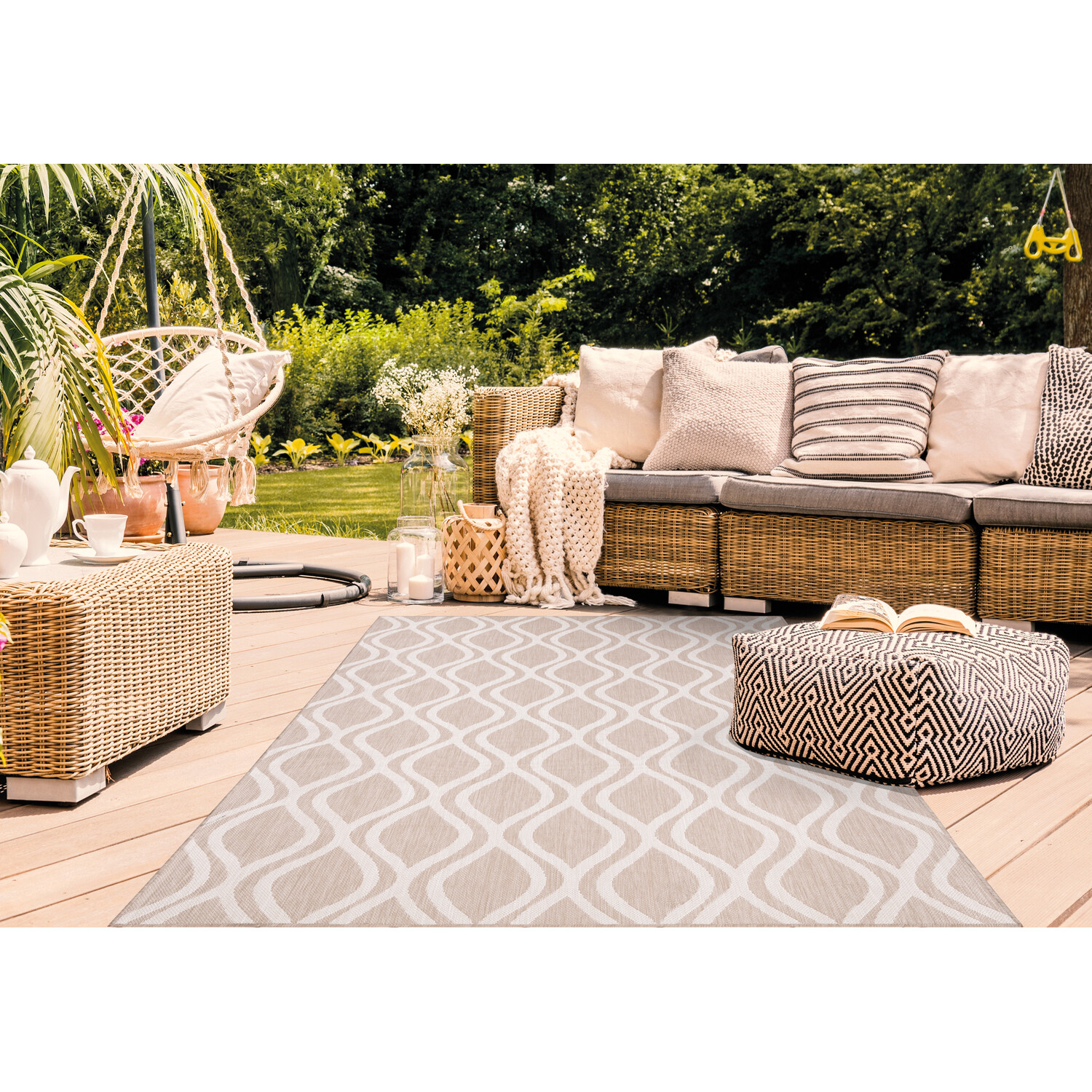 Venice Indoor Outdoor Rug - Natural / 120cm Image 2