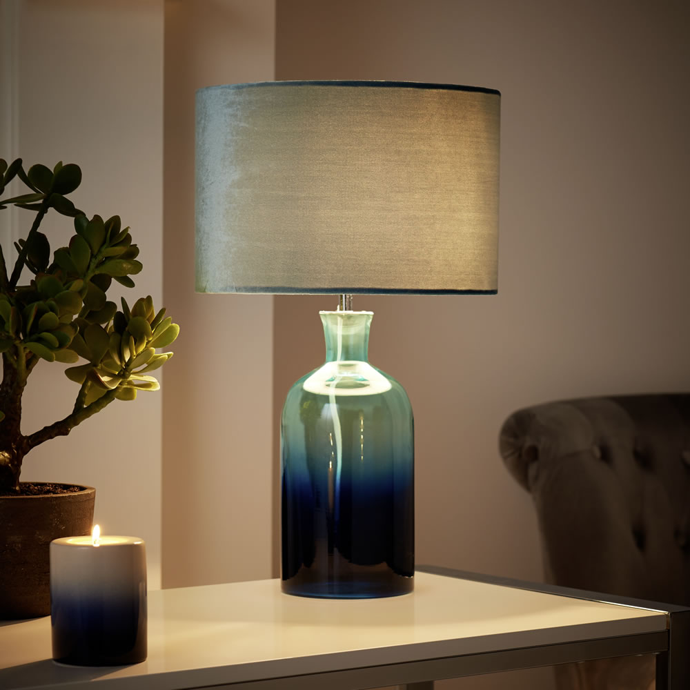 Wilko Teal Ombre Table Lamp Image 9