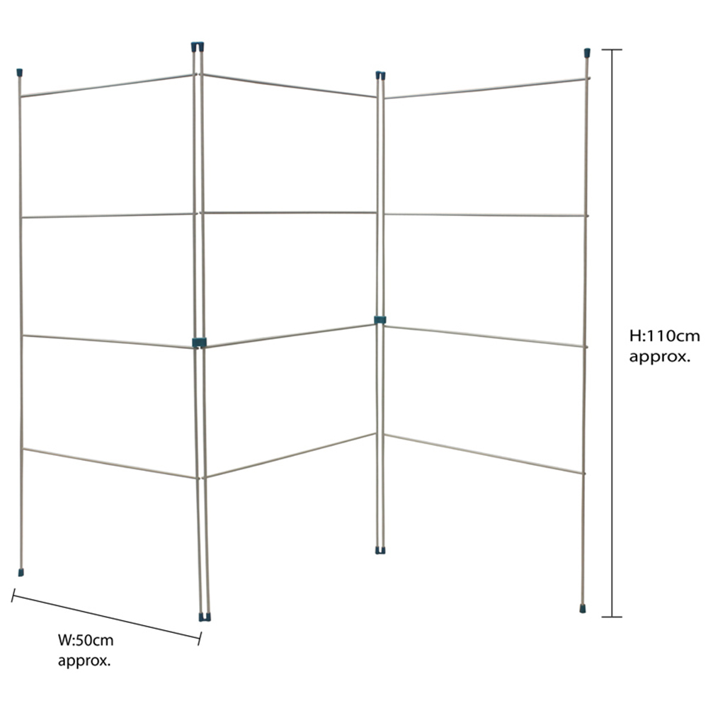 JVL White 3 Fold Wire Clothes Airer 6m Image 5