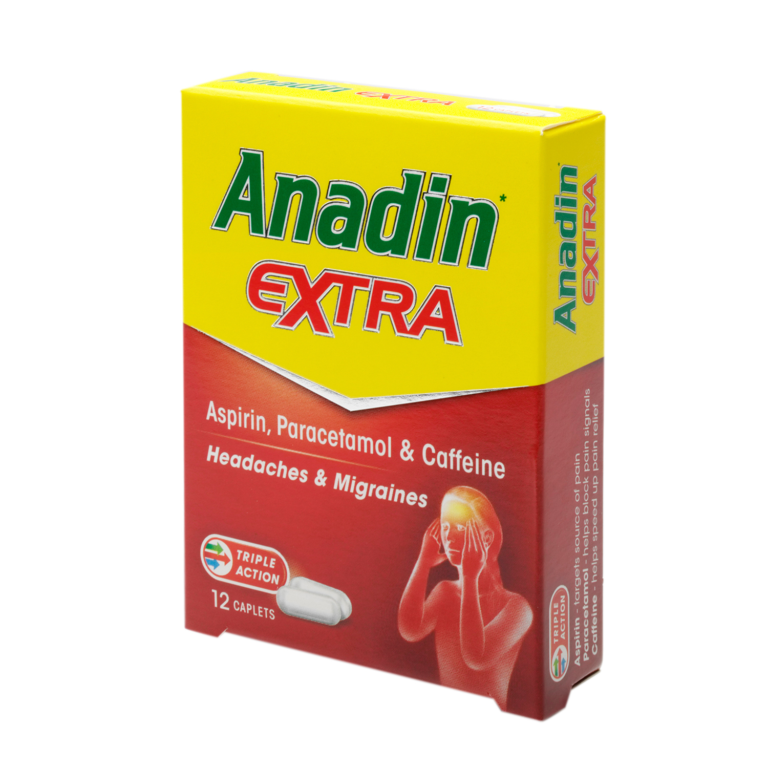 Pack of 12 Triple Action Anadin Extra Tablets Image