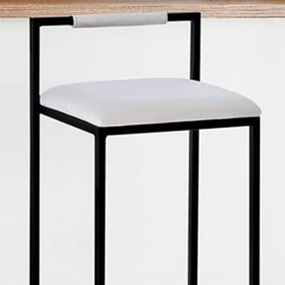 Belle Beige and Black Bar Stool Image 5