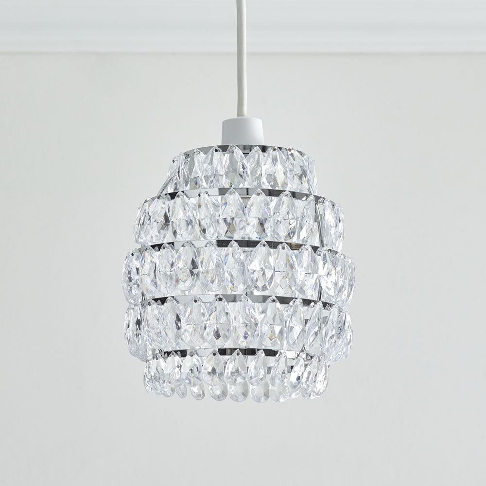 Wilko Lucy Crystal-Effect Pendant Light Shade Image 1