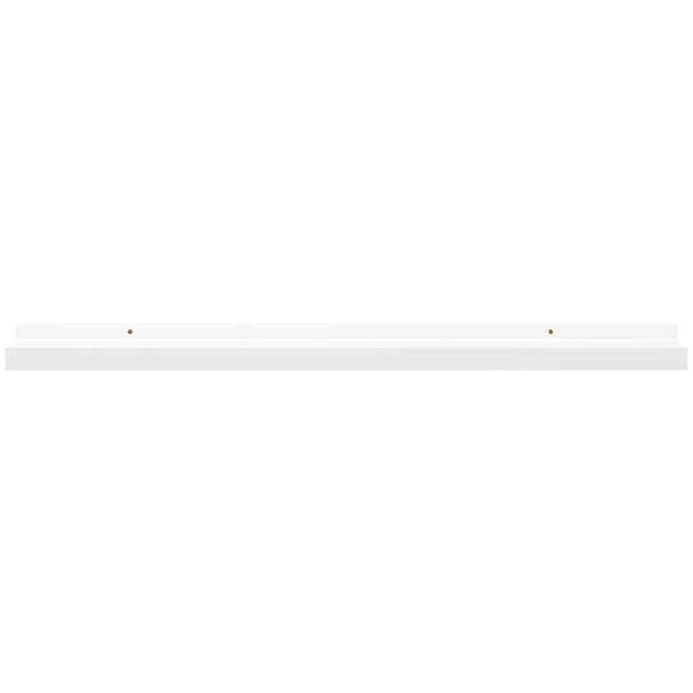 vidaXL 80cm Set of 2 White Floating Picture Frame Ledge Shelf Image 3