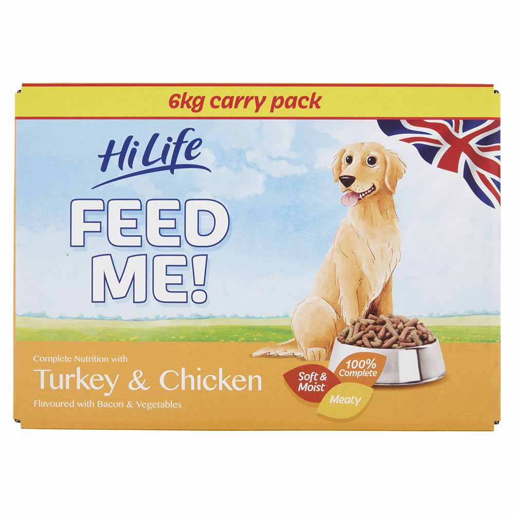 HiLife FEED ME! Turkey Chicken and Fresh Vegetables with Bacon Dog Food 6kg Image 1