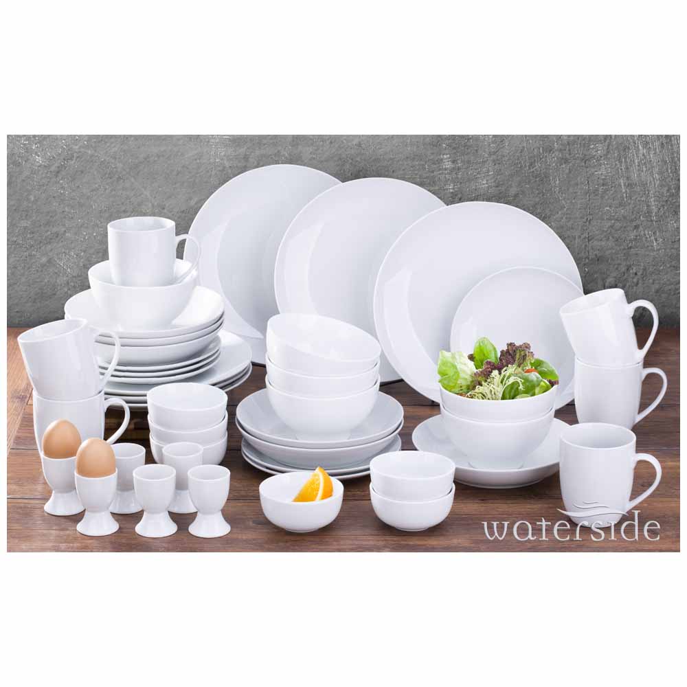 Waterside 42 piece Coupe White Dinner Set Image 9