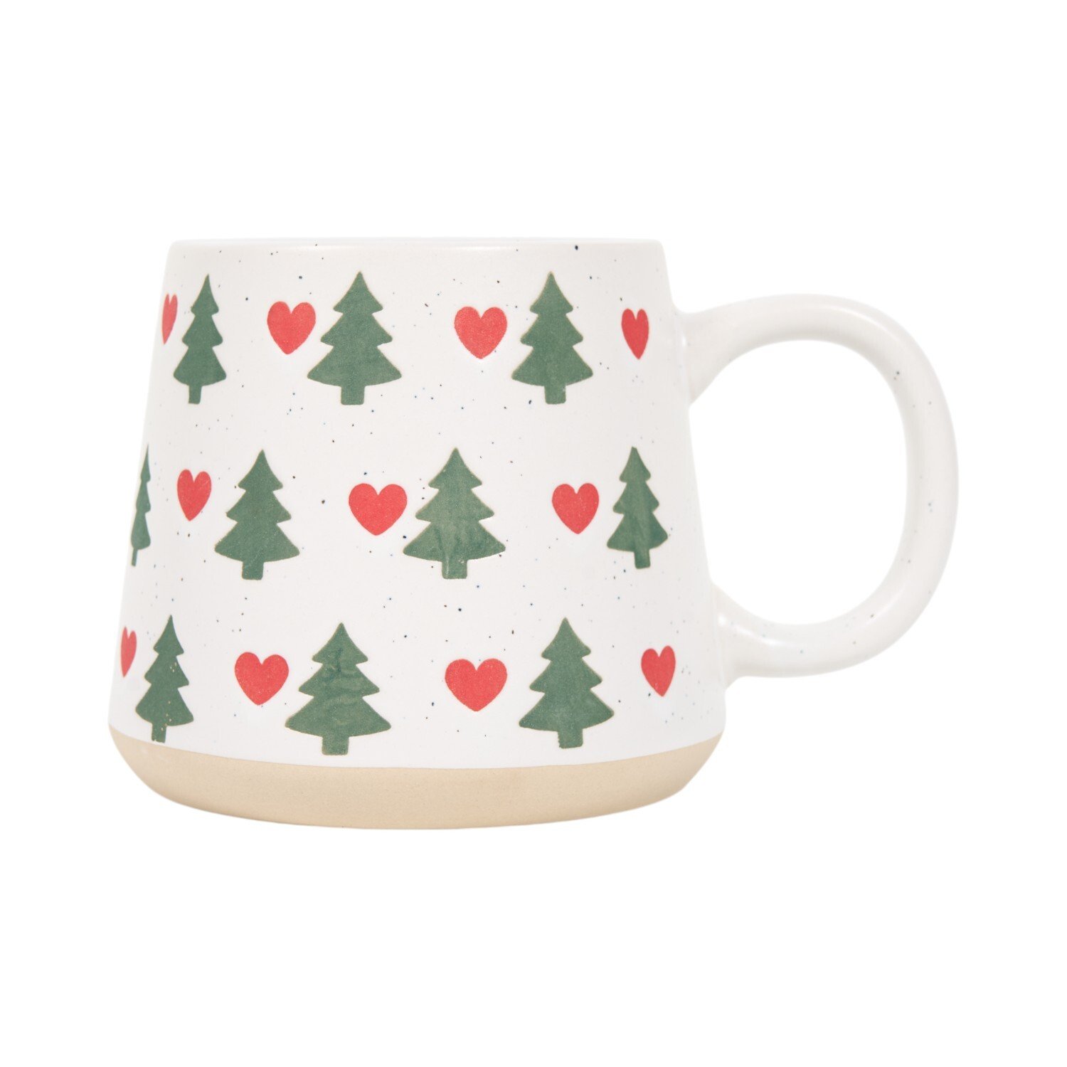 Tree Hearts Stoneware Mug White Image 1
