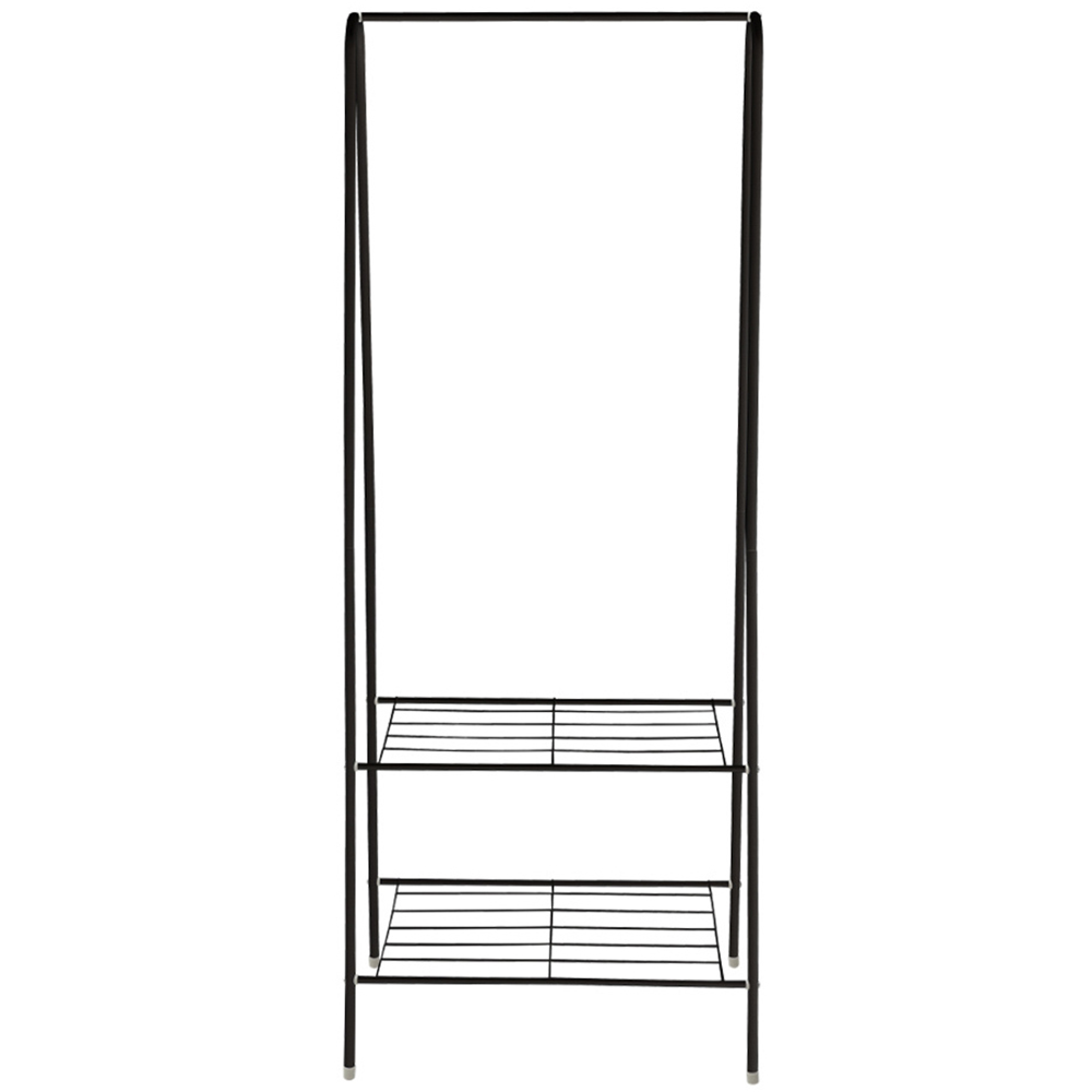 H&O Direct 2 Shelf Metal Clothes Rack Image 1