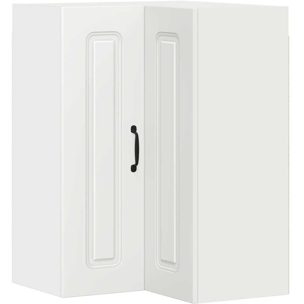 vidaXL 2 Door White Kitchen Wall Corner Cabinet Image 2