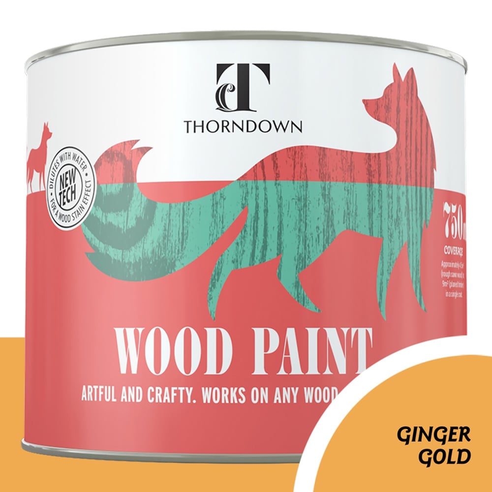 Thorndown Ginger Gold Satin Wood Paint 750ml Image 4