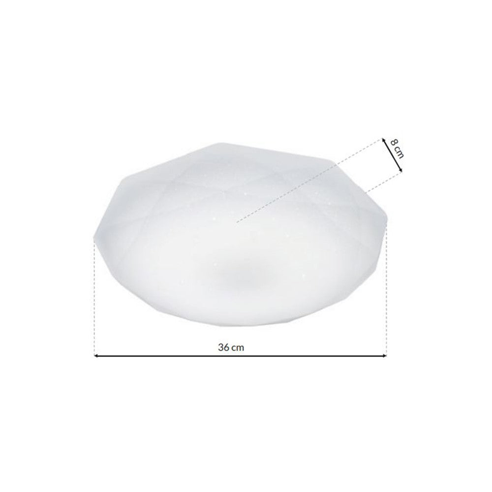Milagro Hex White LED Ceiling Lamp 230V Image 6