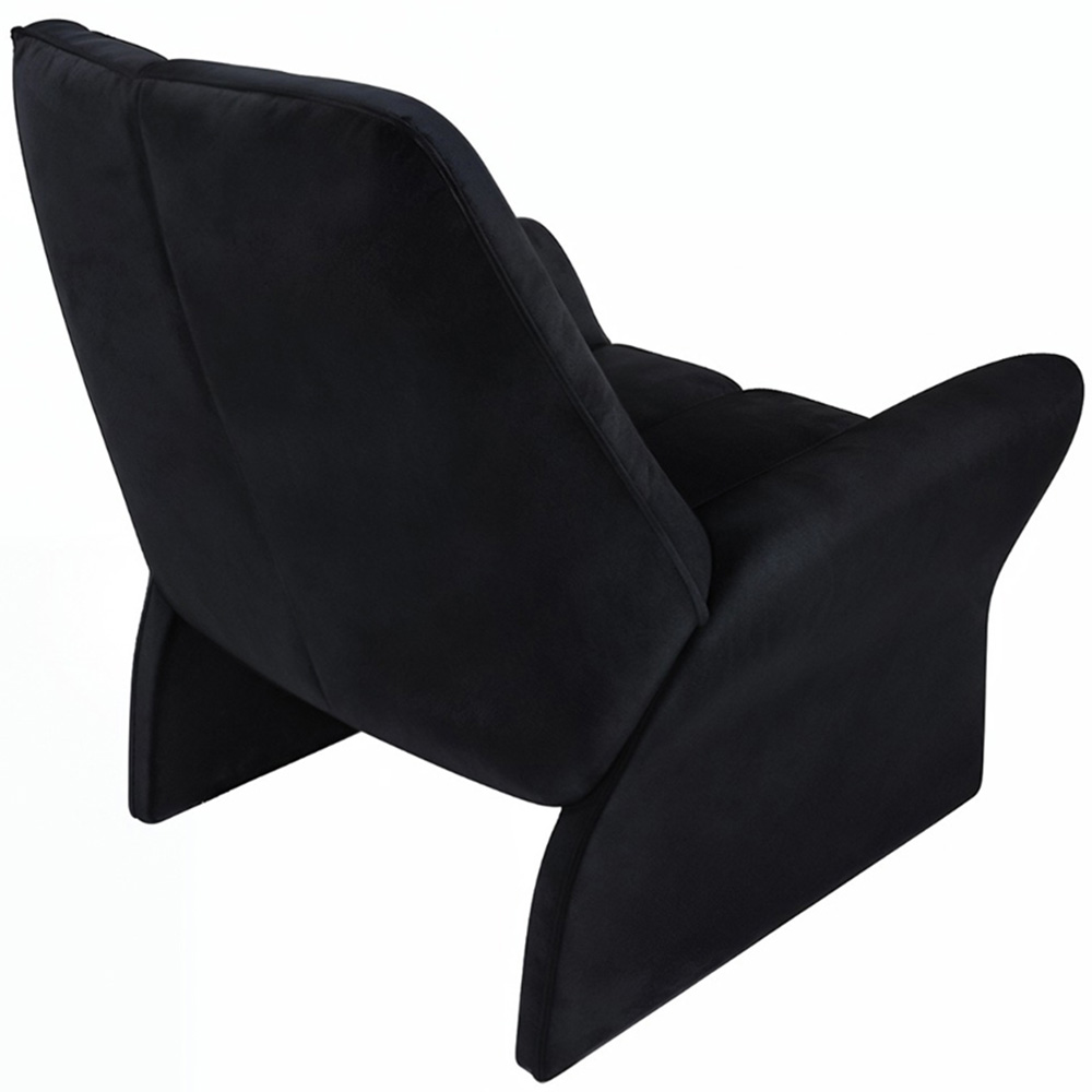 Solace+Co Aster Black Velvet Accent Chair Image 3