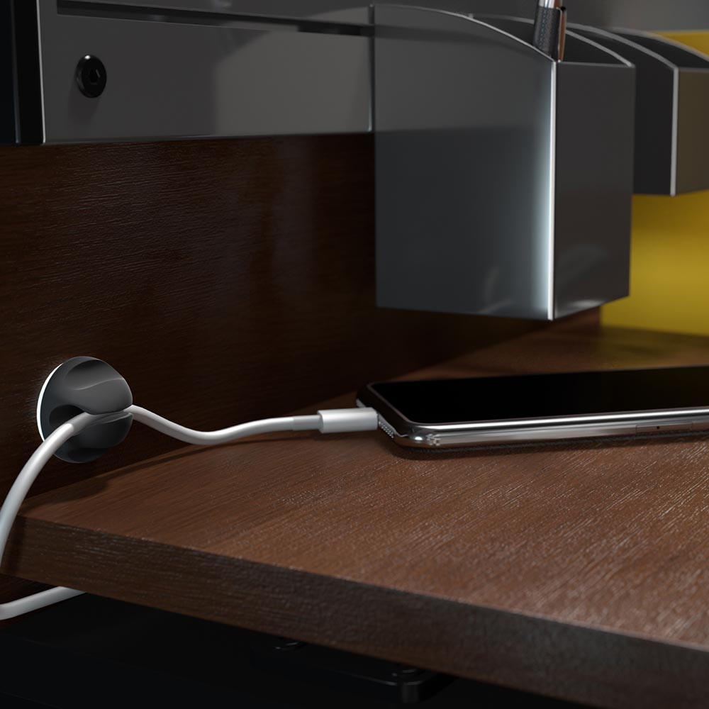 Wilko Cable Tidy Bases 4 Pack Wilko