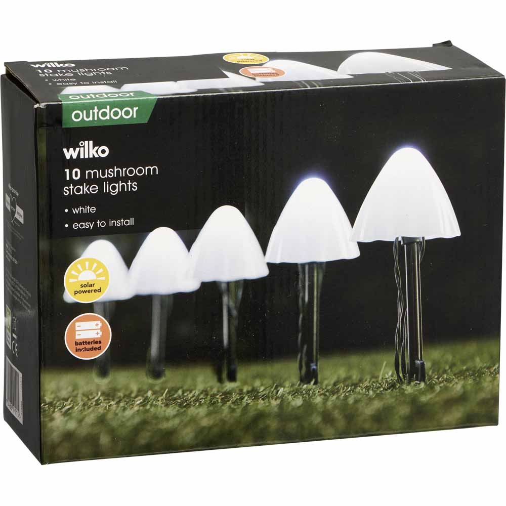 Wilko 10 Pack Mushroom Garden Solar Stake Lights Image 7
