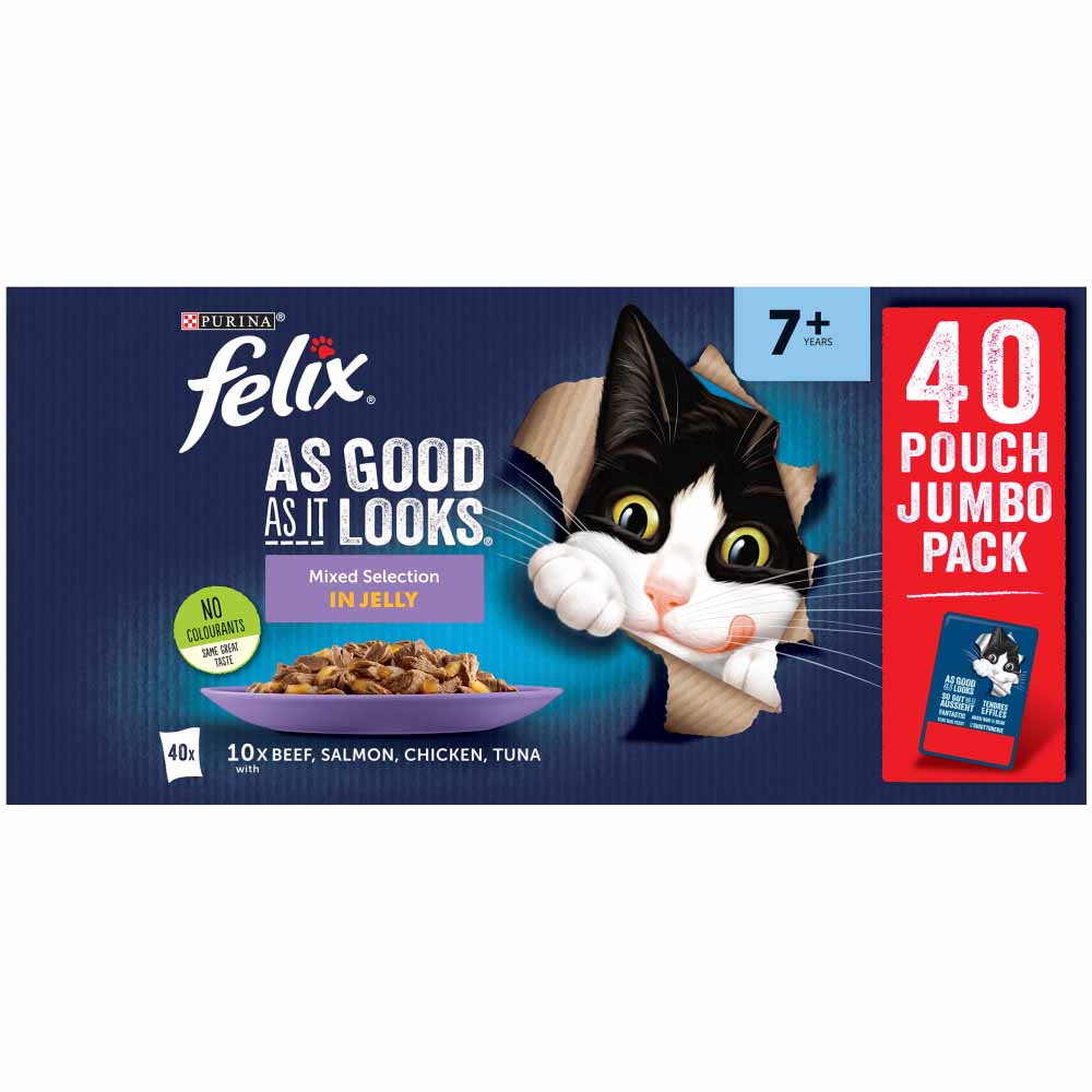 Felix As Good As It Looks 7+ Mixed Cat Food 40 x 100g Image 2