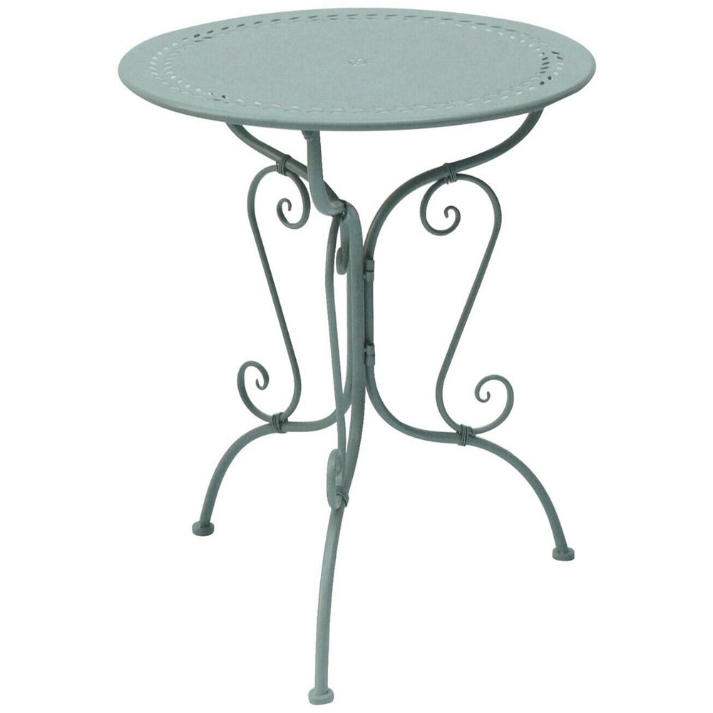 GlamHaus Seychelles 2 Seater Garden Bistro Set Duck Egg Blue Image 4