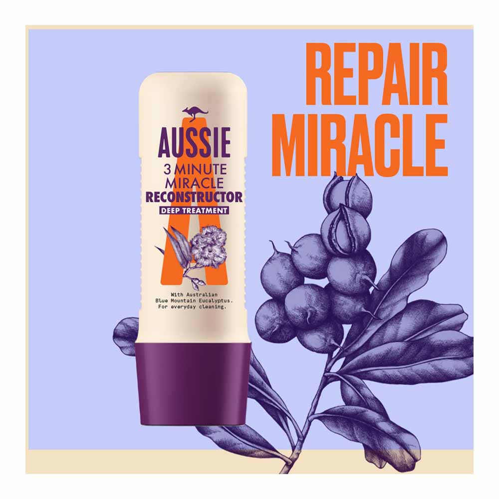 Aussie 3 Minute Miracle Reconstructor for Damaged Hair 250ml Image 4