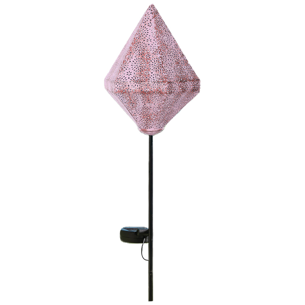 Luxform Pink Solar LED Moroccan Stake Light Image 1