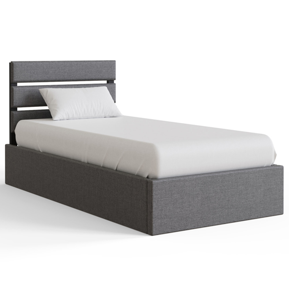 GFW Hudson Single Grey End Lift Ottoman Bed Image 6