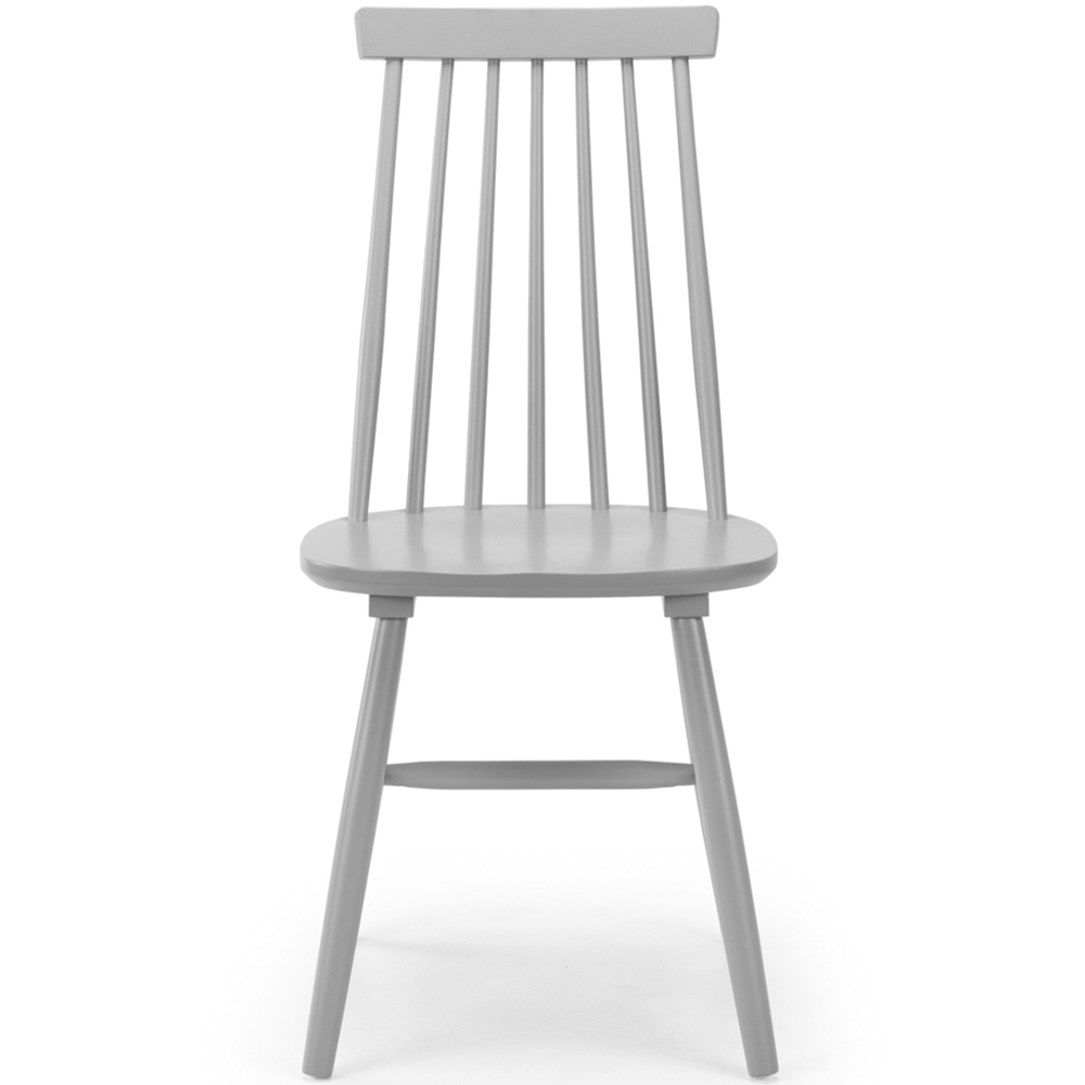 Julian Bowen Alassio Set of 2 Grey Dining Chair Image 4