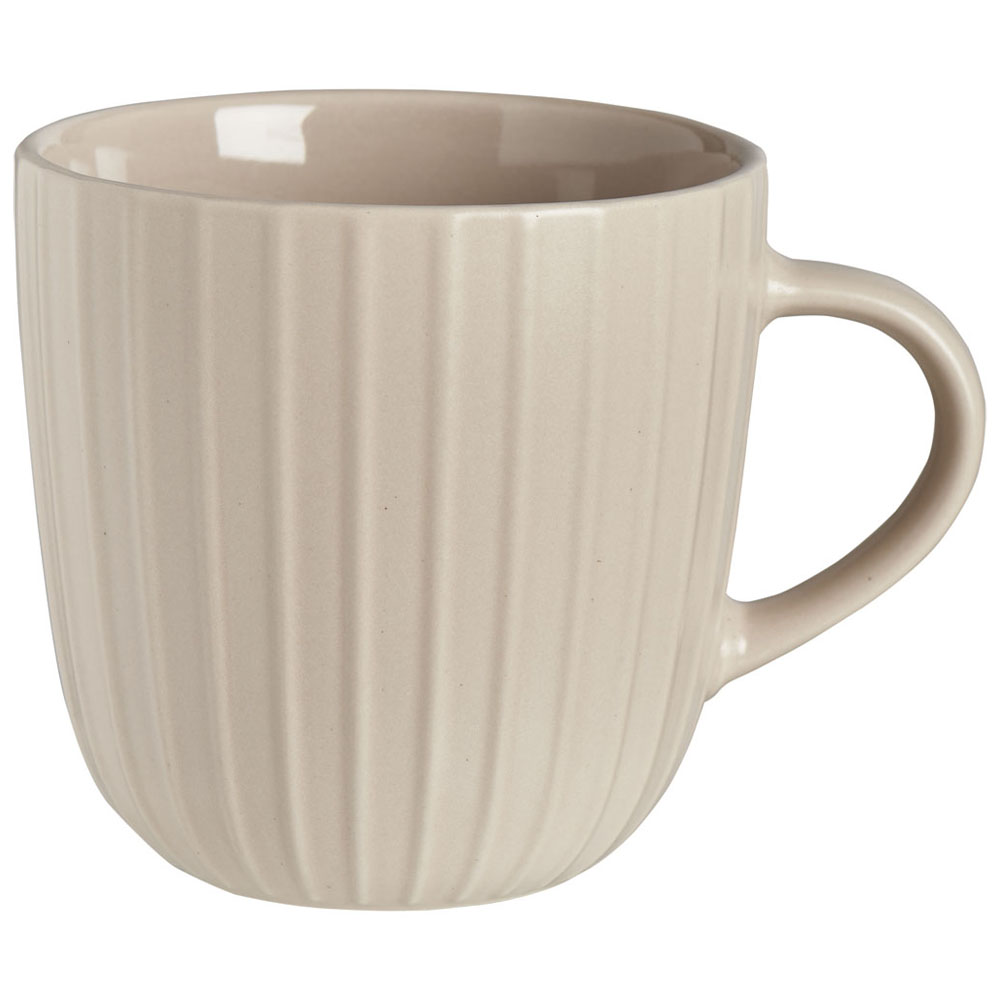 Wilko Cream Ribbed Mug Image 1