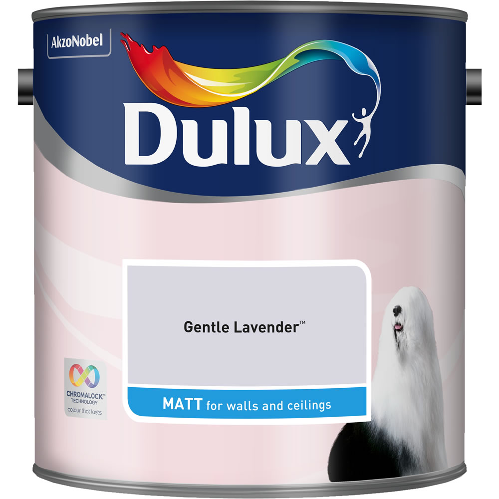 Dulux Gentle Lavender Matt Emulsion Paint 2.5L Image 1