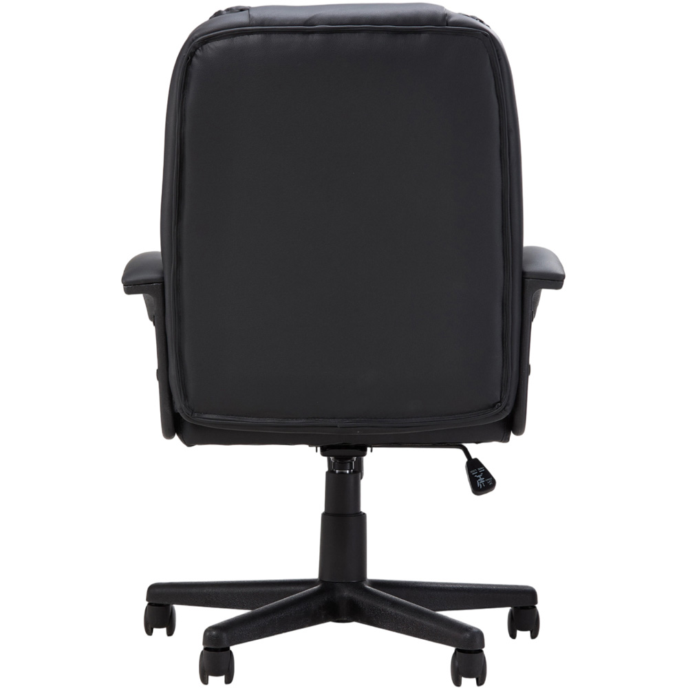 Living and Home Black PVC Swivel Office Chair Image 4