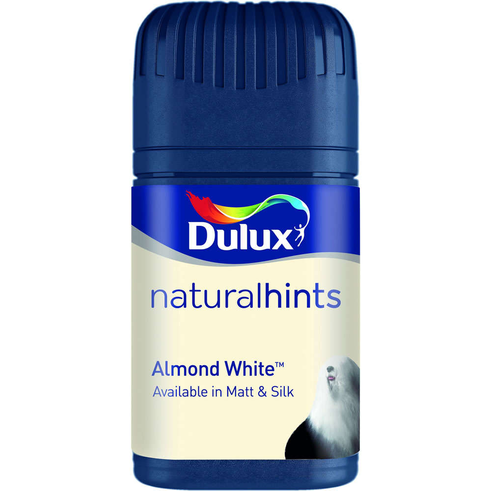 Dulux Matt Emulsion Paint Tester Pot Almond White 50ml Wilko