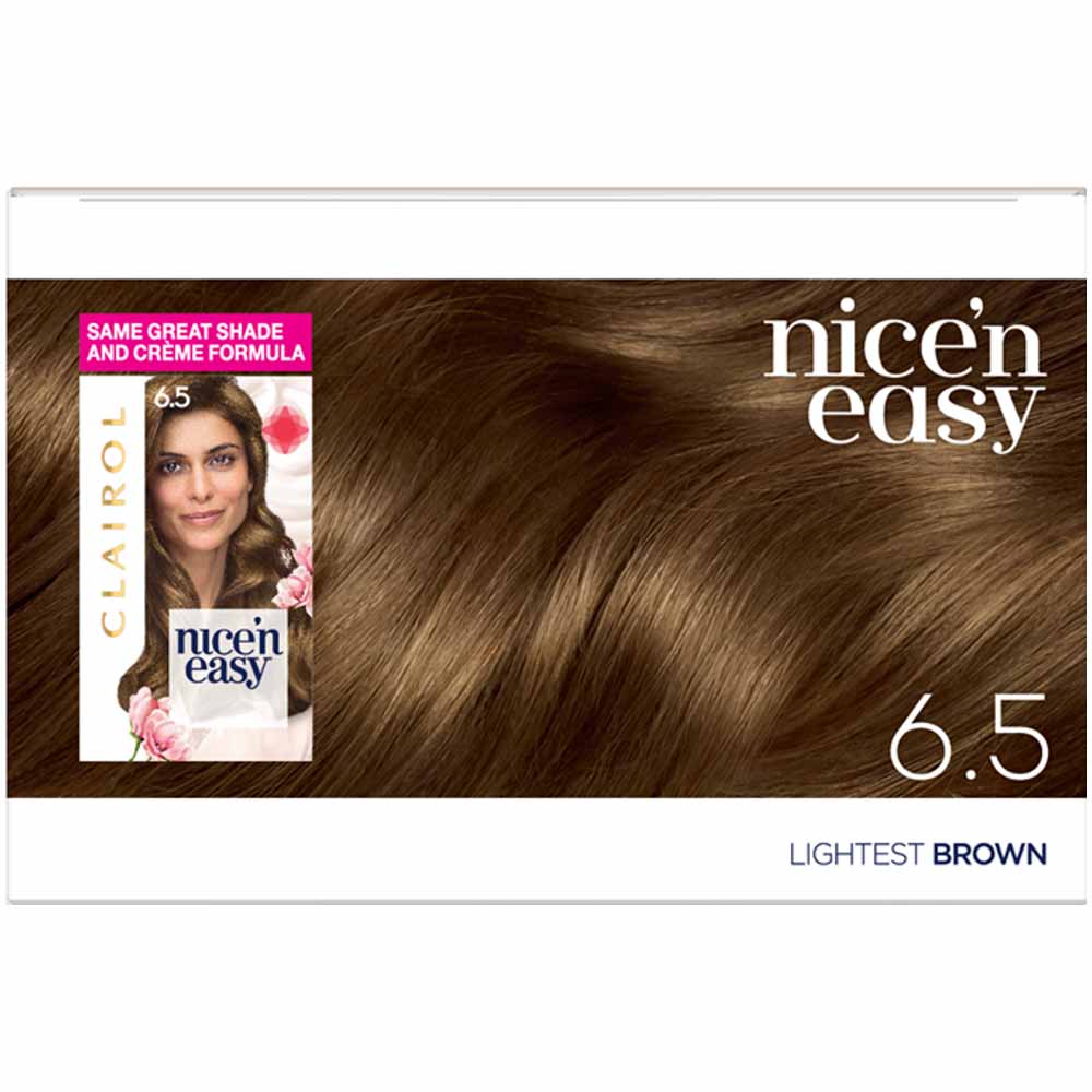Clairol Nice'n Easy Lightest Brown 6.5 Permanent Hair Dye Image 3