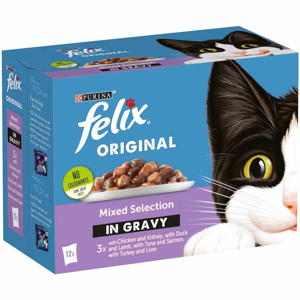 Felix Original Mixed Selection in Gravy Cat Food 100g Case of 4 x 12 Pack Image 4