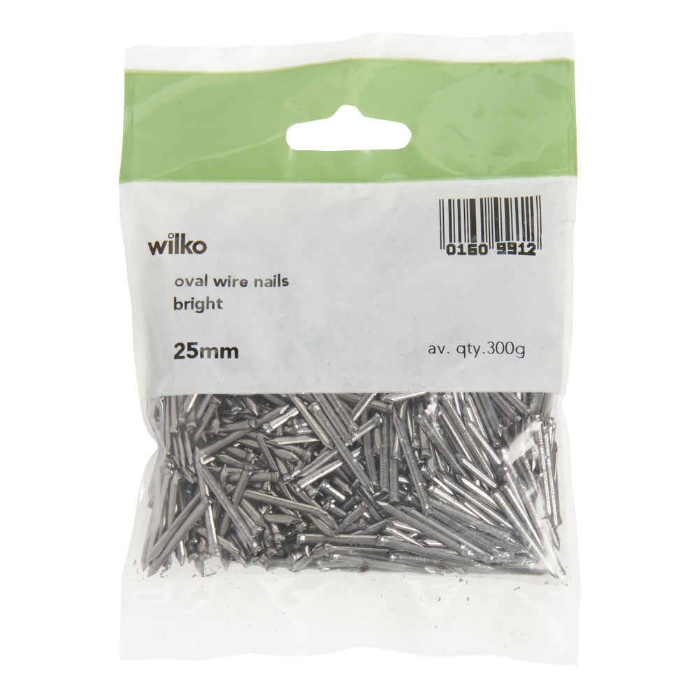 Wilko 25mm Oval Head Wire Nail 300g Image 2