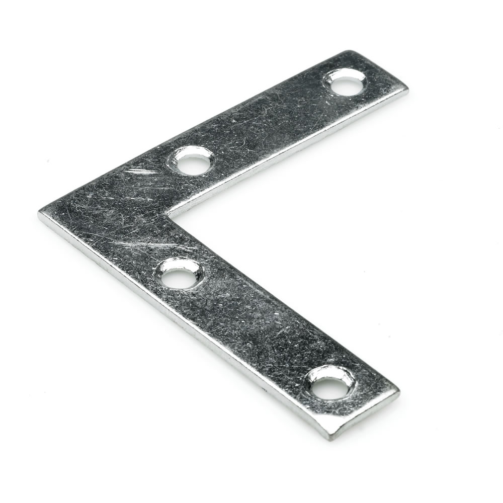 Wilko 70mm Zinc Plated Corner Plate Image