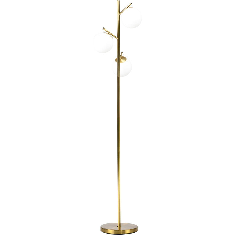 Portland Gold Tone 3 Light Tree Floor Lamp Image 1