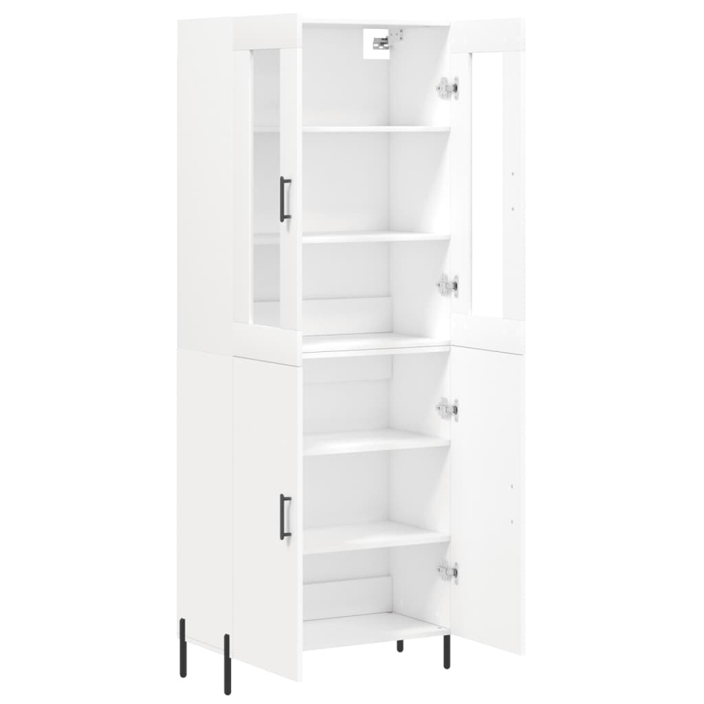 vidaXL 4 Door White Highboard Image 4