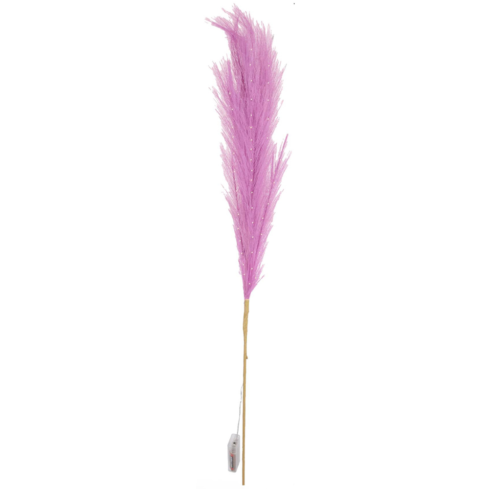 Shatchi Pre Lit Pink Pampas Grass 100cm Image 1