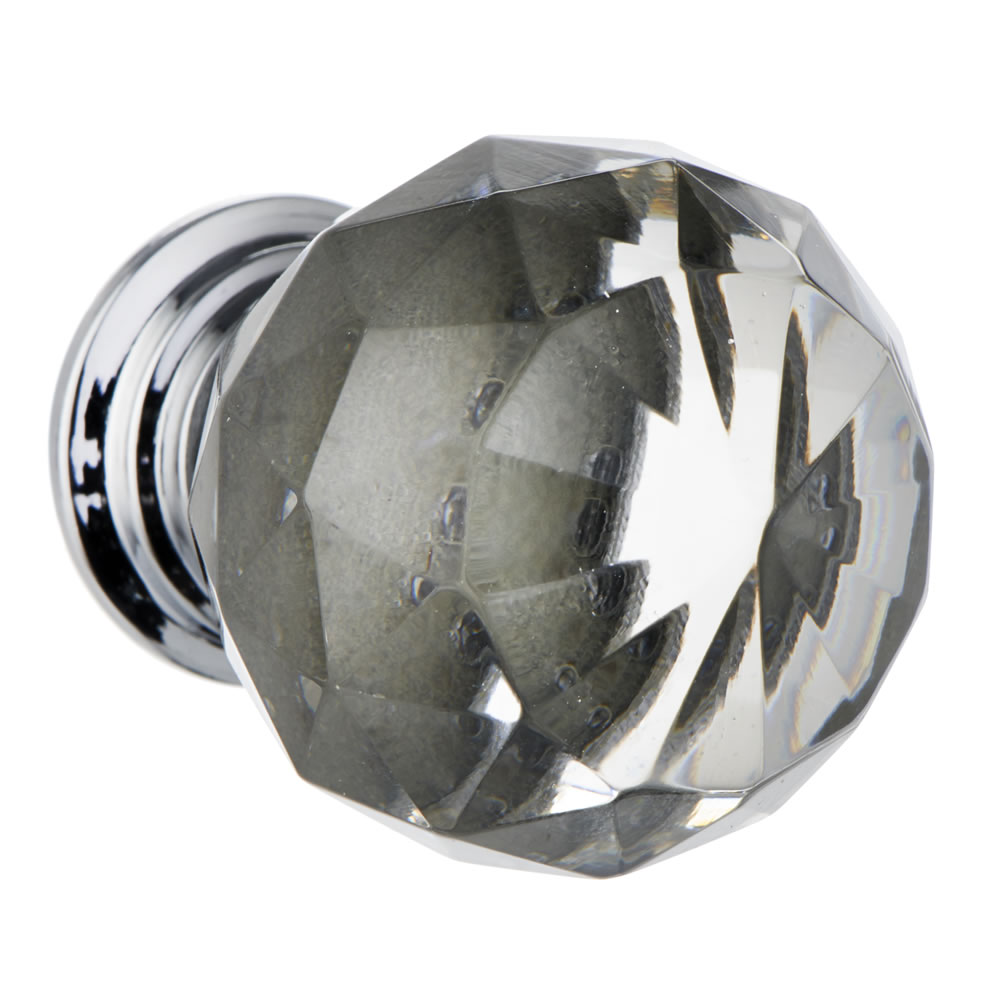 Wilko Round Knob Glass Crystal 30mm Image