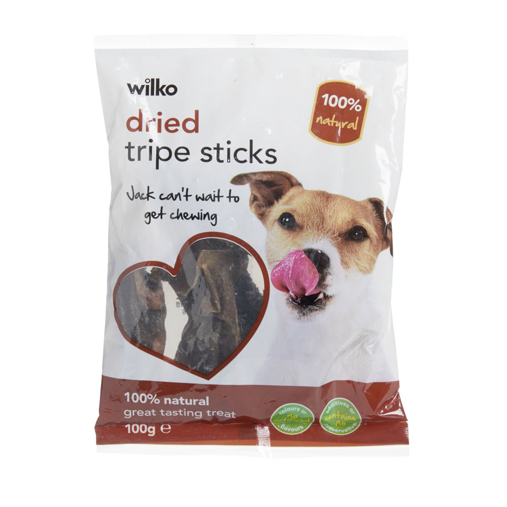 Wilko Dried Tripe Sticks Dog Treats 100g Image