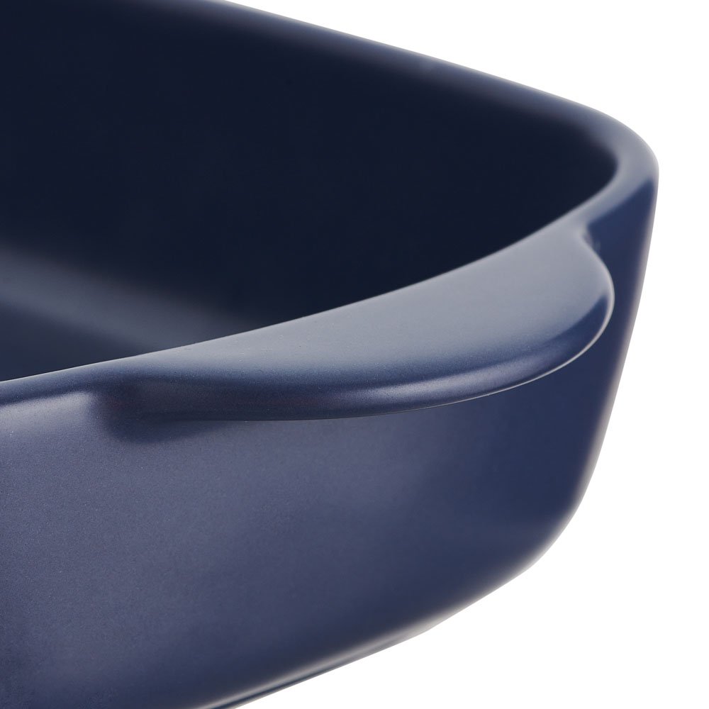 Wilko 27cm Blue Stoneware Rectangular Baking Dish Image 4