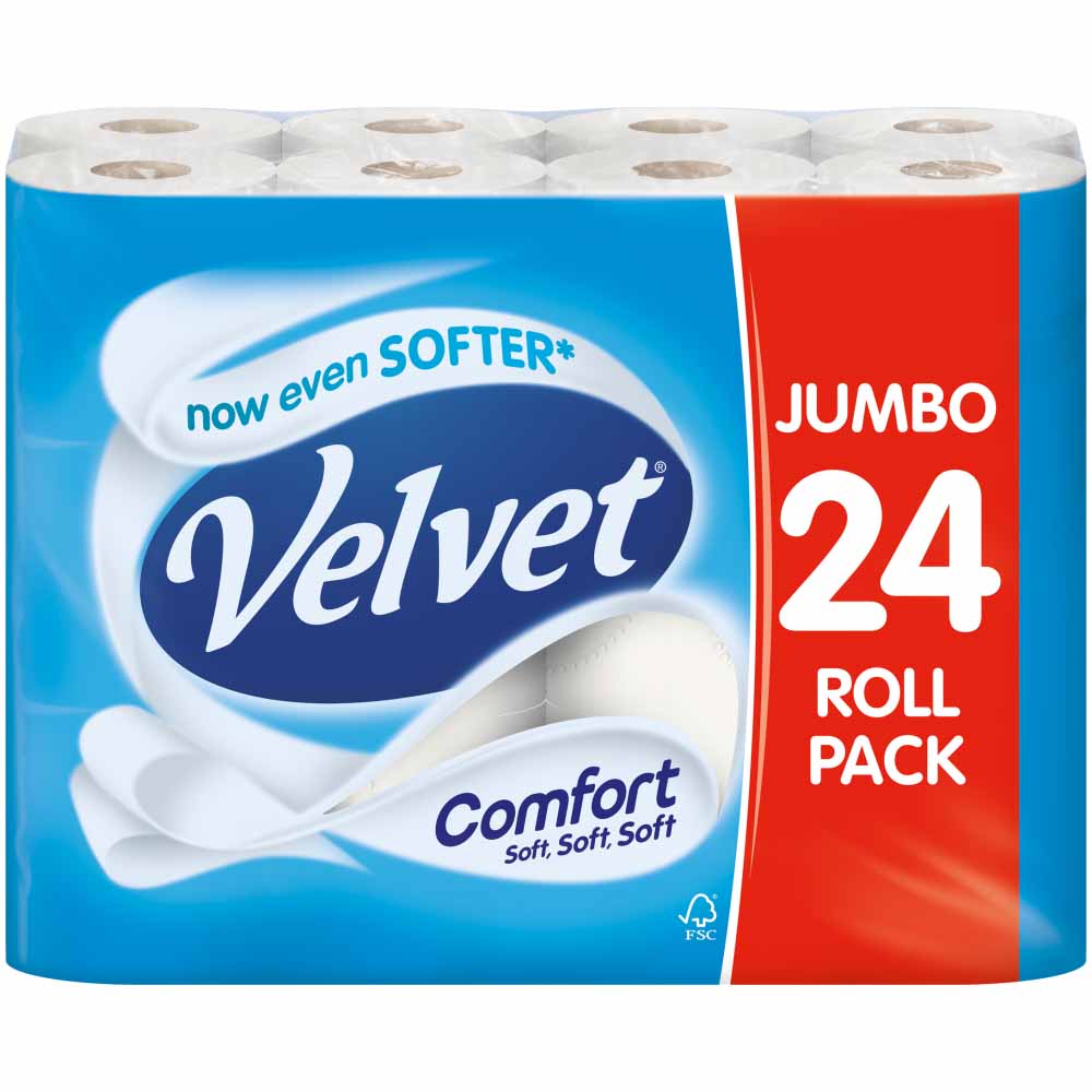 Velvet Comfort Toilet Tissue 24 roll Image